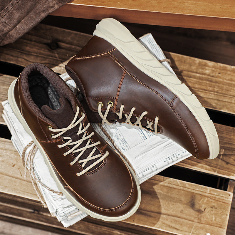 Herren Bequeme und modische Wanderstiefel mit hohem Kragen R&B
