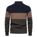 Herren Strickjacke mit modischem Farbblockdesign und hochwertigem Reißverschluss