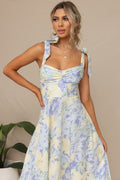Damen Sommerliches Blumenkleid mit elegantem Spaghettiträger-Design R&B