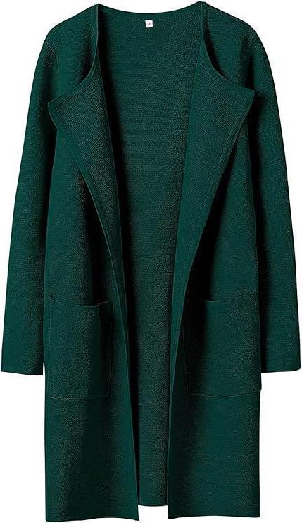 Damen Offener Strickmantel mit Taschen R&B
