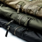 Herren stylische Bomberjacke mit vielseitigen Taschen R&B
