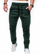 Herren Freizeit Jogginghose mit kontrastierenden Reißverschlusstaschen und elastischem Bund