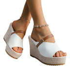 Damen Wedge-Pantoletten mit elegantem Riemen und komfortablem Fußbett R&B