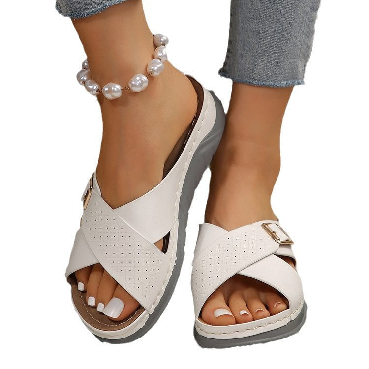 Damen Riemensandalen mit verstellbarem Schnallenverschluss und anatomischem Fußbett R&B