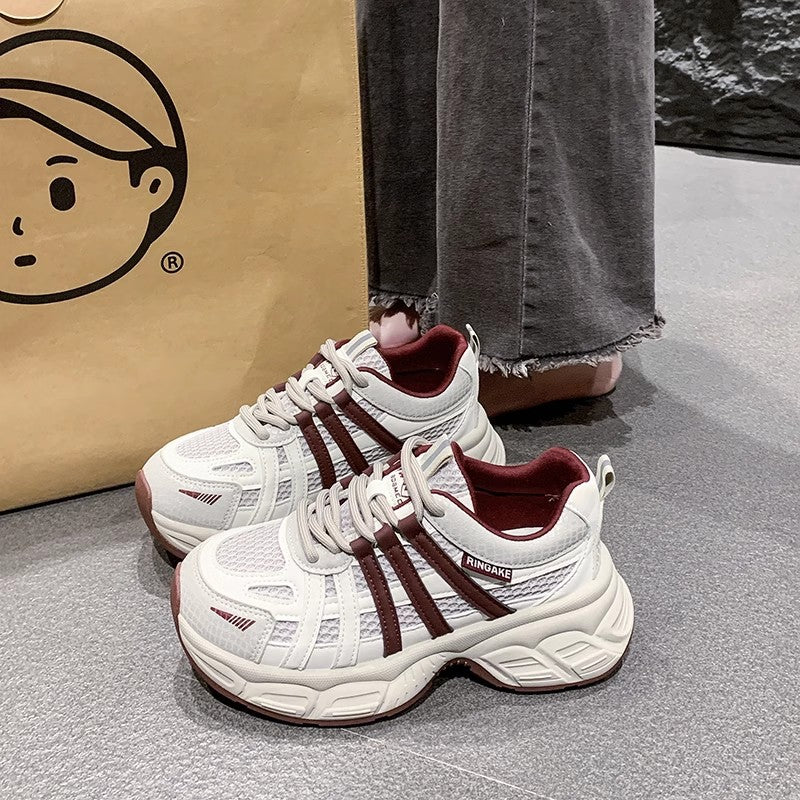 Damen Sportliche Sneakers mit atmungsaktiven Mesh-Einsätzen und stabiler Sohle R&B