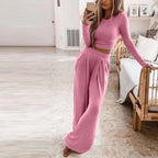 Damen elegante Freizeitanzug mit langen Ärmeln und weitem Schnitt R&B