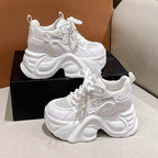 Damen Chunky Sneakers mit atmungsaktiver Mesh-Oberfläche und dämpfender Sohle