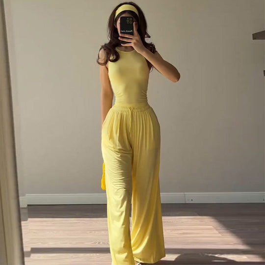 Damen Loungewear-Kombination mit fließendem Kimono und bequemer Hose R&B