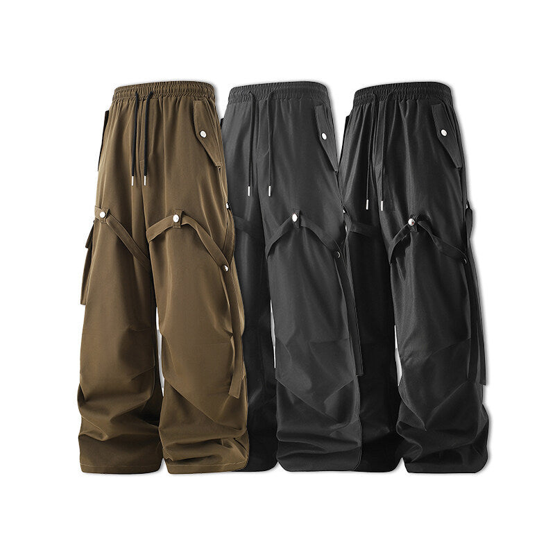 Damen moderne Utility-Hosen mit verstellbarem Bund und praktischen Taschen R&B