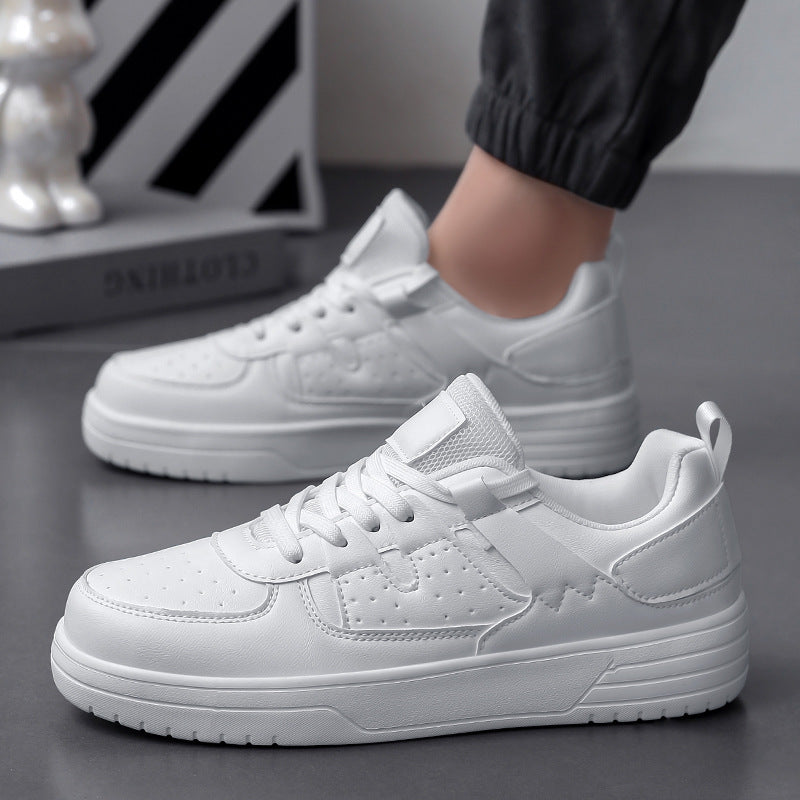 Unisex nan Plateausneaker aus Lederimitat mit atmungsaktivem Mesh-Zungenbereich und stoßdämpfender Profilsohle R&B
