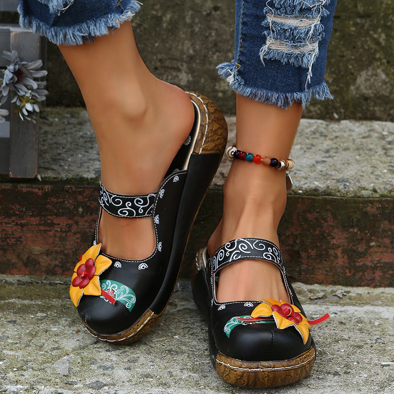 Damen Komfortable und florale Clogs R&B