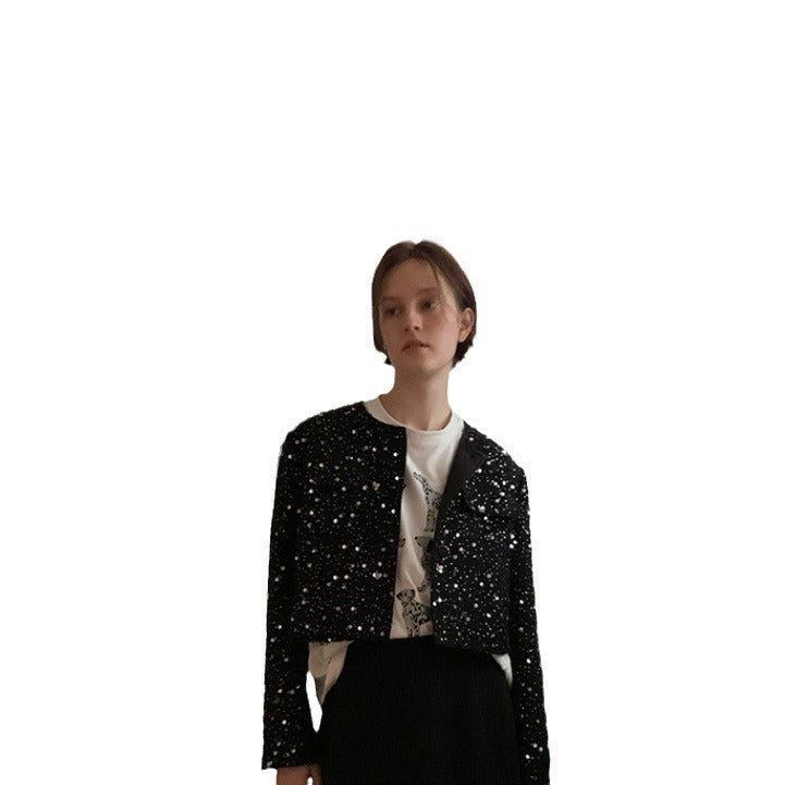 Damen Glitzernde Strickjacke mit eleganten Akzenten R&B
