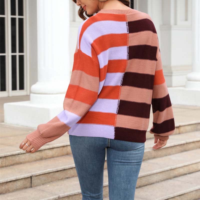 R&B | Strickbluse mit Pastellfarben Polyester Lässig und Farbenfroh
