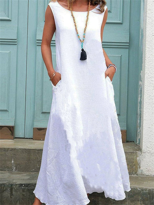Damen Maxikleid mit praktischen Taschen und fließendem Schnitt R&B