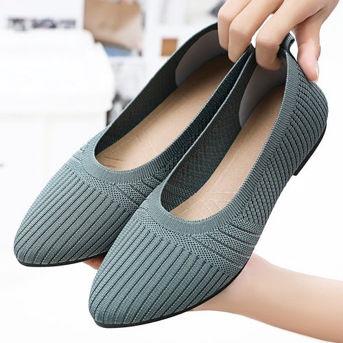 Damen Hochflexible und atmungsaktive Ballerinas mit rutschfester Sohle R&B