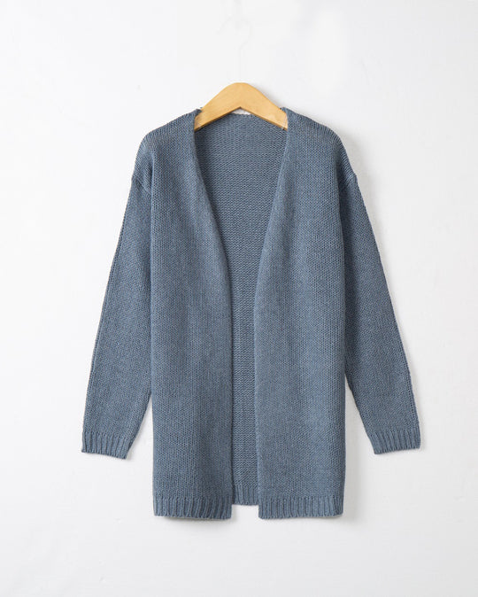 Damen Offene Strickjacke mit lässigem Schnitt und Taschen R&B
