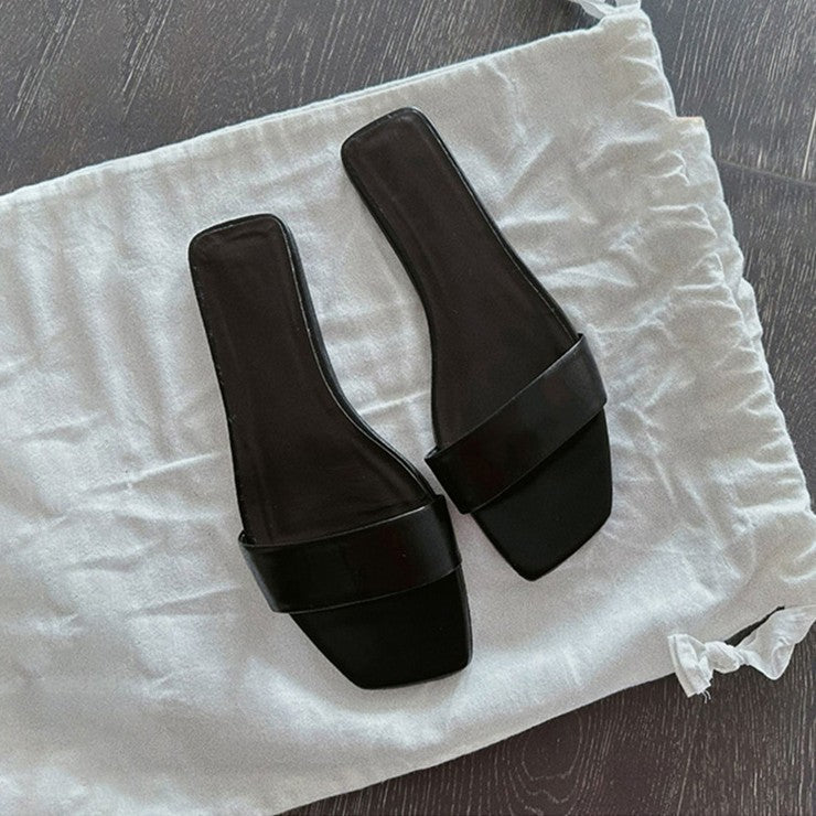 Damen elegante Badesandalen mit breitem Riemendesign und weicher Sohle R&B