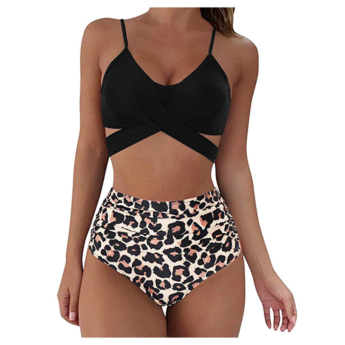 Damen Crop-Top Bikini-Set mit geflochtenem Design R&B