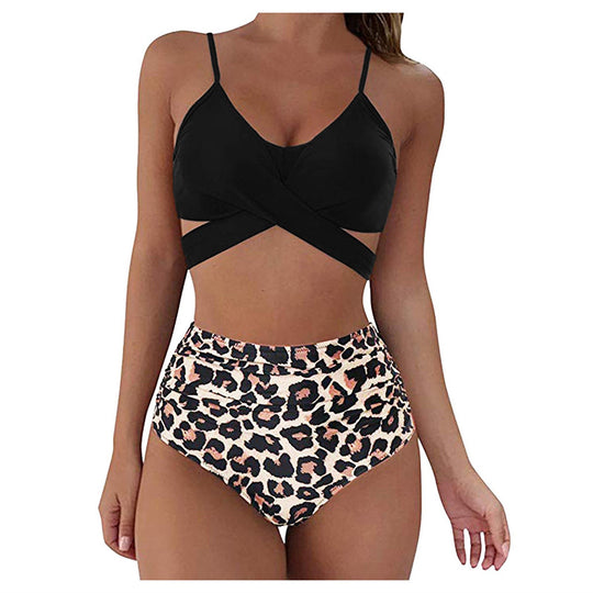 Damen Crop-Top Bikini-Set mit geflochtenem Design R&B