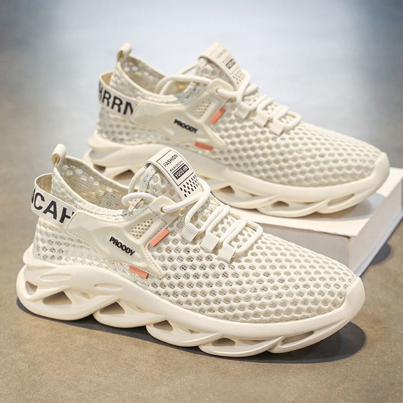 Damen Sportliche Mesh-Sneaker mit innovativem Dämpfungssystem und rutschfester Sohle R&B