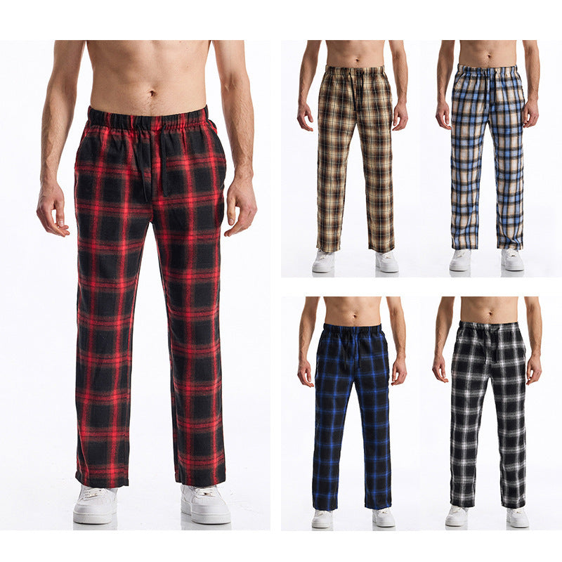 Herren bequeme Freizeithose mit Karomuster R&B