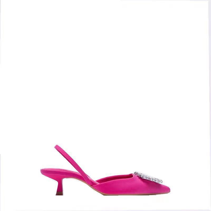 Damen Slingback-Pumps mit funkelndem Schmuckdetail R&B