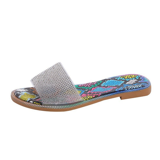 Damen Luxus Hausschuhe mit Strass-Details R&B