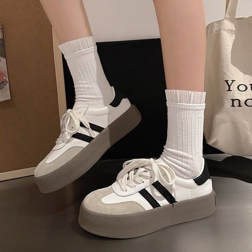 Damen Modische Plateausneaker mit gepolsterter Sohle und sportlichem Design R&B
