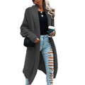 Damen Strickmantel im urbanen Look mit offenem Schnitt und strukturierter Textur