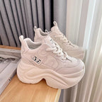 Damen modische Plateau-Sneaker