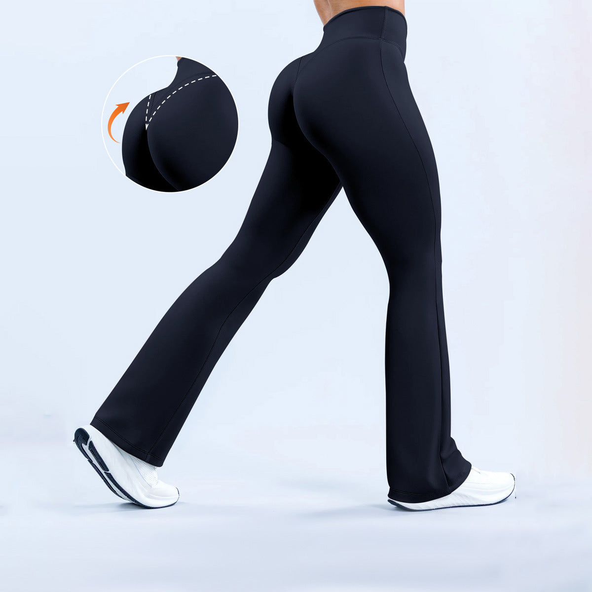 Damen Hoch sitzende Yoga-Hosen mit Ellbogen-Design und Figur formender Passform R&B