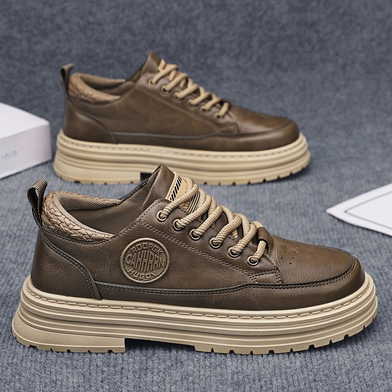 Damen Casual Leder Sneakers mit rutschfester Sohle und atmungsaktiver Oberfläche R&B