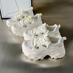 Damen Sportliche Chunky Sneakers mit modischem Netzdesign und rutschfester Sohle R&B