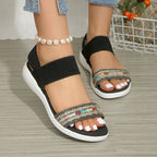 Damen Komfortable und modische Sandalen mit dekorativem Riemen R&B