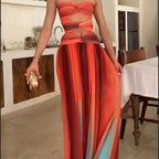 Damen Wickelkleid mit asymmetrischem Saum und verführerischem Schlitz R&B