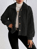 Damen Plüsch-Steppjacke mit hohem Kragen R&B