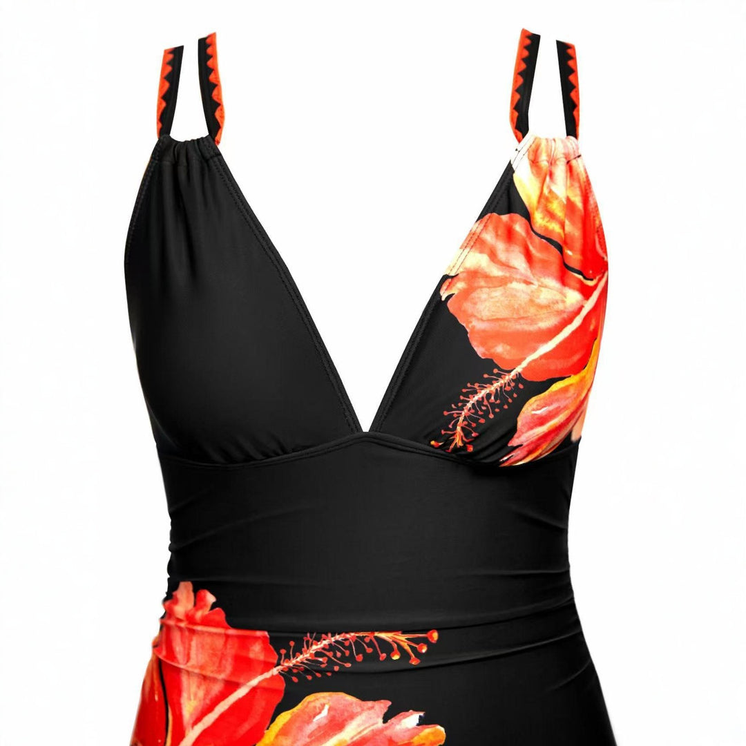 Damen Eleganter Einteiler mit floralen Akzenten R&B