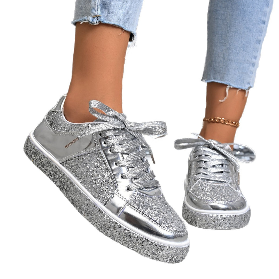 Damen Glitzernde Sneakers mit atmungsaktivem Innenfutter R&B