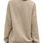 Damen lässiger Sweatpullover mit Tiermuster und Reißverschluss R&B