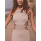 Damen Elegantes Wickelkleid mit cut-out Details und figurschmeichelndem Schnitt R&B