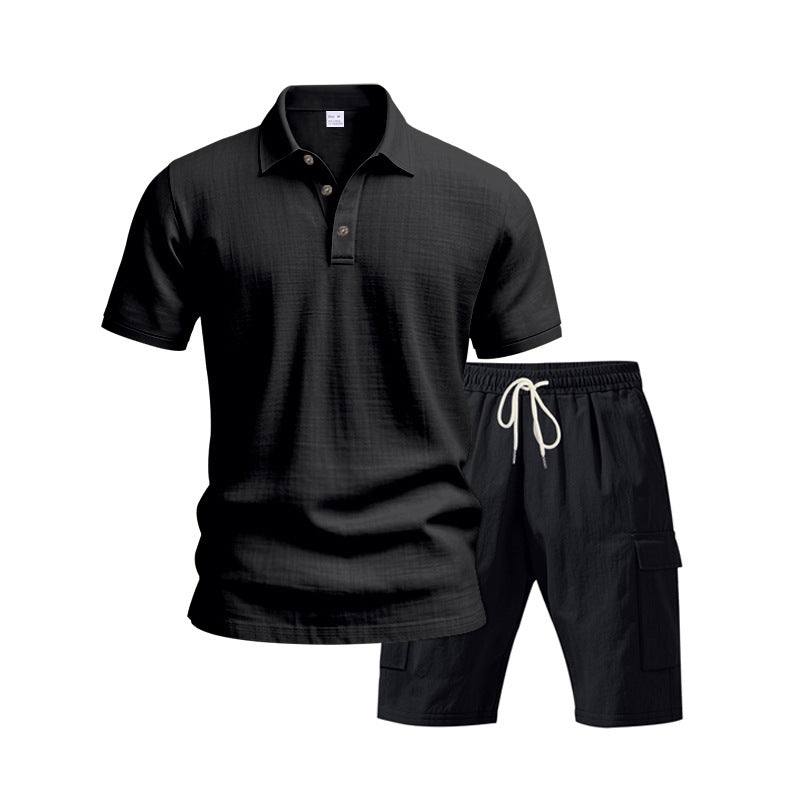 Herren Freizeit-Set mit atmungsaktivem Polo-Shirt und komfortablen Shorts R&B