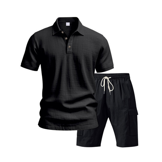 Herren Freizeit-Set mit atmungsaktivem Polo-Shirt und komfortablen Shorts R&B
