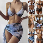 Damen Triangel-Bikini-Set mit elegantem Wickelrock R&B