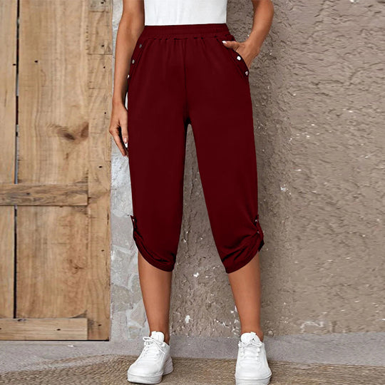 Damen Sportliche Jersey-Hosen R&B