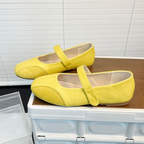 Damen Ballerinas mit modischem Riemenschluss aus hochwertigem Leder R&B