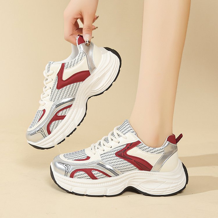 Damen sportliche Sneakers mit atmungsaktivem Netzdesign und elegantem Profil R&B