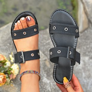 Damen Komfortable Riemchensandalen mit eleganten Schmuckdetails R&B