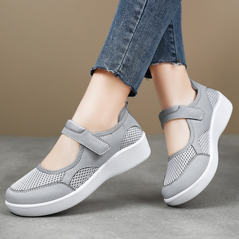Damen Komfortable Sneakers mit verstellbarem Riemen