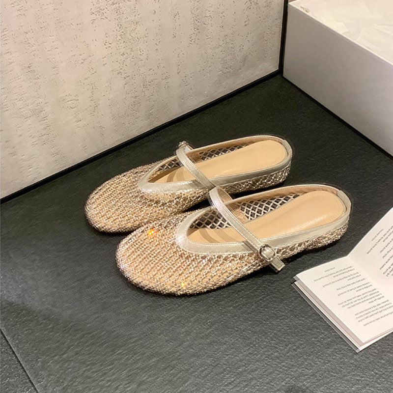 Damen Glitzernde Mary Jane Schuhe mit komfortablem Riemchen R&B
