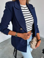 Damen modischer Blazer mit doppelter Knopfleiste R&B